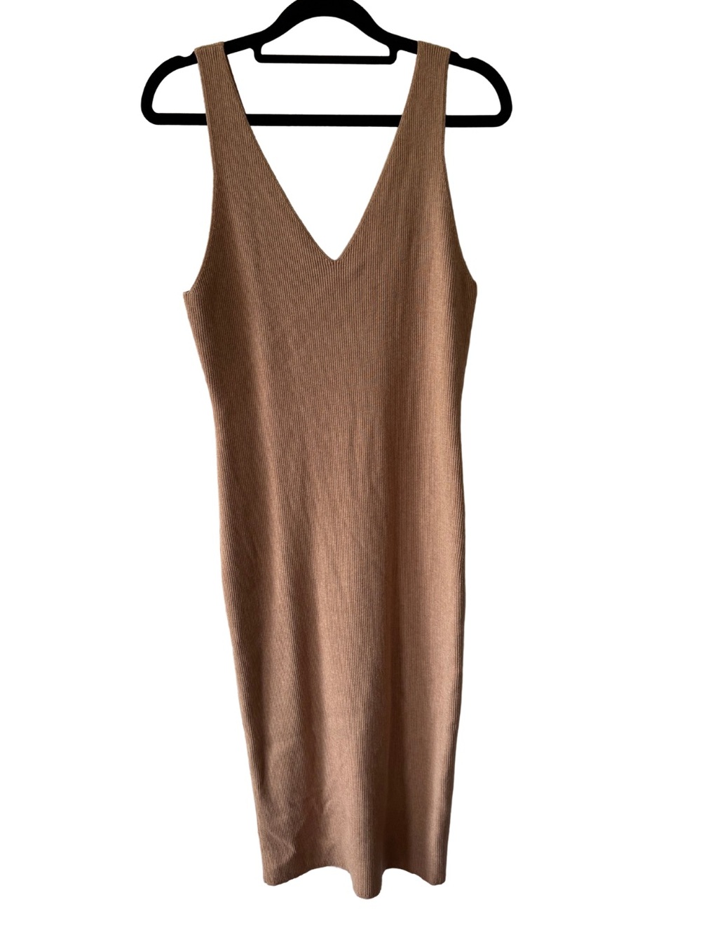 Hudson North Camel Knit Sleeveless Dress